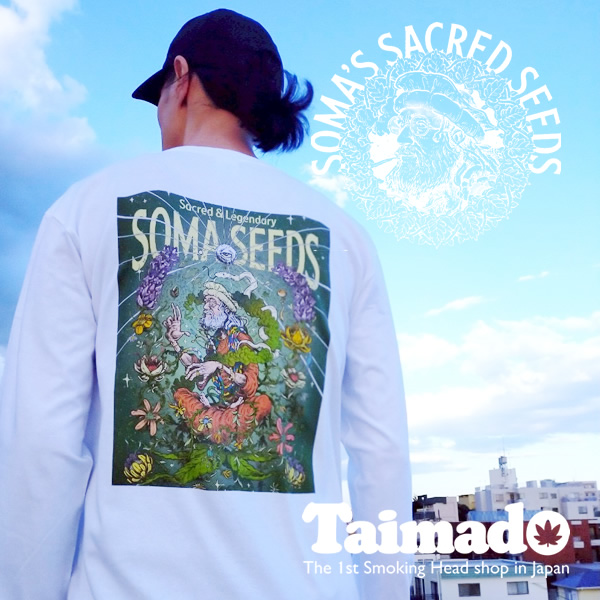 長袖Tシャツ「SOMA SEEDS (ソマシード) × 大麻堂 ★ソマ草木曼荼羅」[No.346]【ダブル購入特典つき】