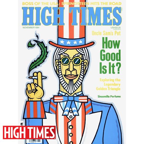 雑誌「HIGH TIMES 1984年11月号（オールドストック ハイタイムス ★アンクルサム表紙）」