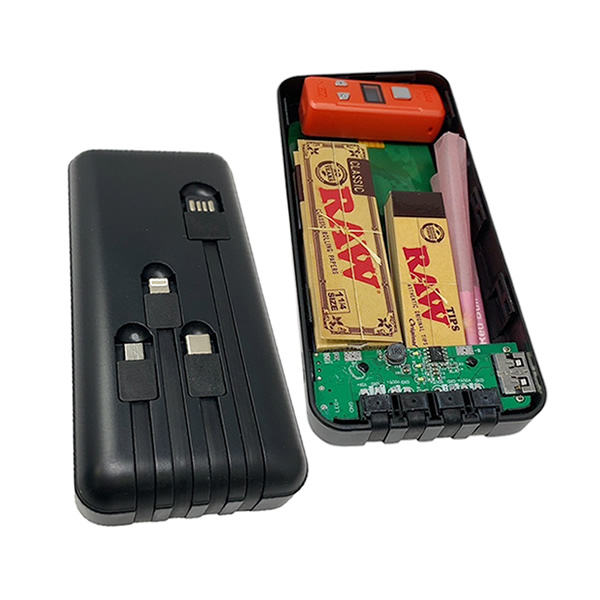 隠しケース、スタッシュケース「モバイルバッテリー ★コード一体型」