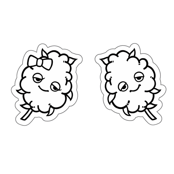 ステッカー「バッズくん＆バッヅちゃん」